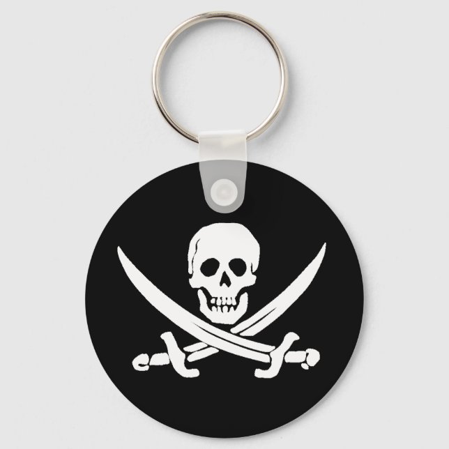 Piratenflagge Sword Pirate Schlüsselanhänger (Vorderseite)