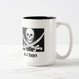 Piratenflagge-Tasse Zweifarbige Tasse