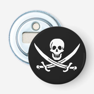 Piratenflagge Totenkopf gekreuzte Schwerter Flaschenöffner