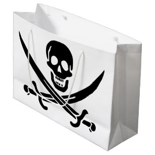 Piratenflagge Totenkopf gekreuzte Schwerter Große Geschenktüte