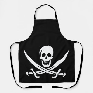 Piratenflagge Totenkopf gekreuzte Schwerter Schürze