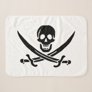 Piratenflagge Totenkopf gekreuzte Schwerter Sherpadecke