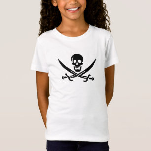 Piratenflagge Totenkopf gekreuzte Schwerter T-Shirt