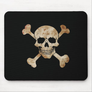 Piratenflagge Totenkopf und gekreuzte Knochen Skel Mousepad