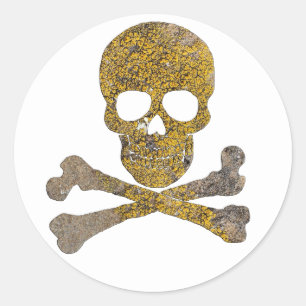 Piratenflagge über Canyons New Mexico Runder Aufkleber