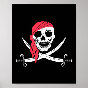 Piratenflagge und Calico Jack Halloween Kostümflag Poster
