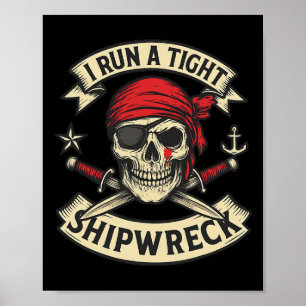 Piratenflagge und Crossbones, die ich leise ein Fr Poster