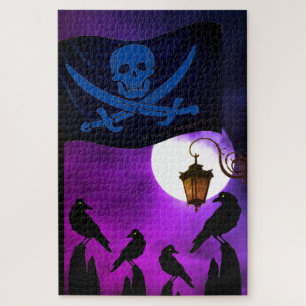 Piratenflagge und Mond
