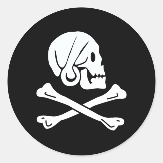 Piratenflagge von Henry Every Runder Aufkleber (Vorderseite)