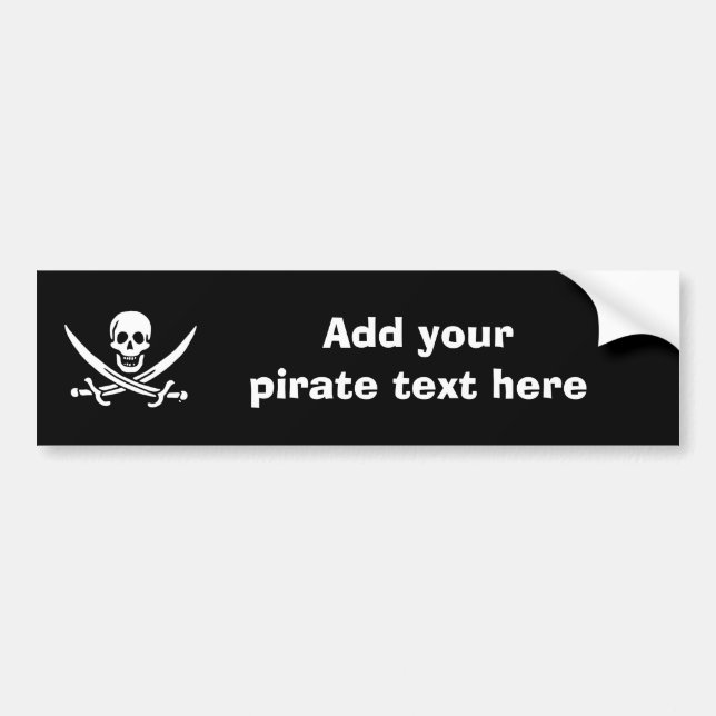 Piratenflaggepiratenflagge Autoaufkleber (Vorne)
