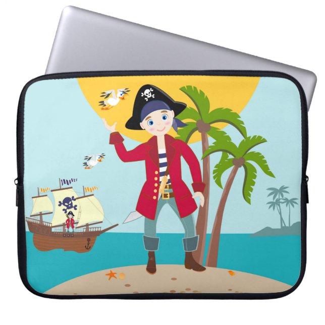 Piratengeburt Laptopschutzhülle (Vorderseite)