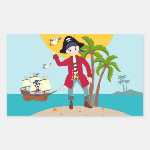 Piratengeburt Rechteckiger Aufkleber