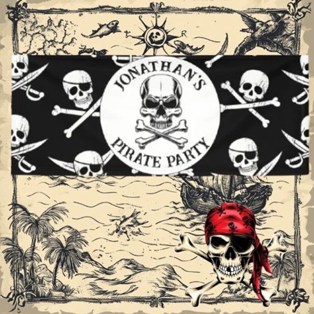 Piratengeburt unter dem Motto Meer Banner (Add a splash of adventure and create lasting memories today!)