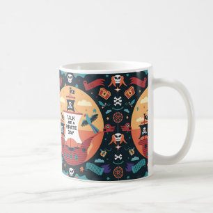 Piratengedankendesigns für seeliebende Abenteurer Kaffeetasse