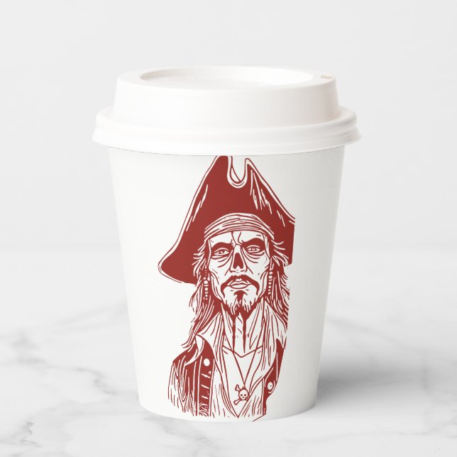 Piratengefühlte Party Pappbecher (Vorderseite)