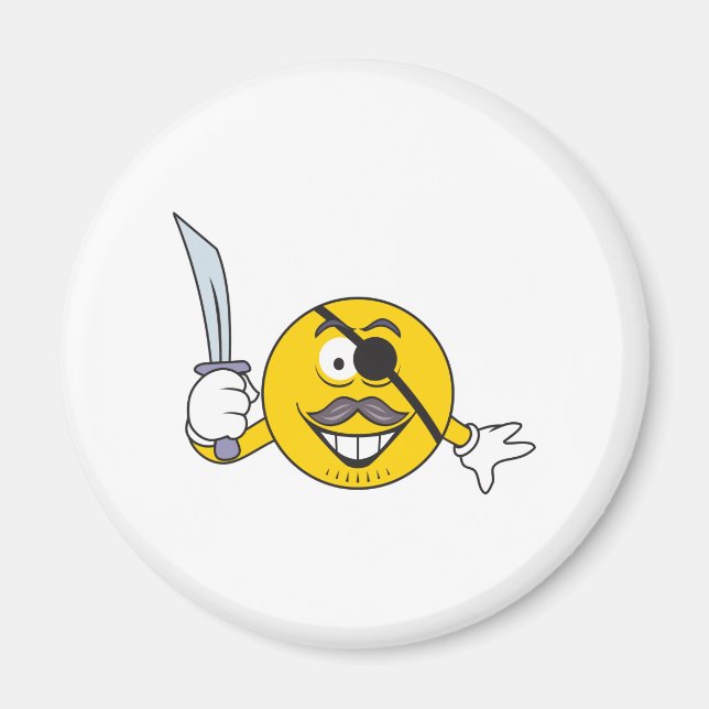 Piratengesicht Magnet (Vorne)