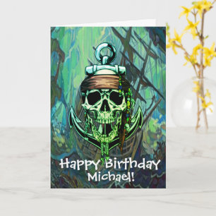 Piratengespensterschiff Geburtstag Karte