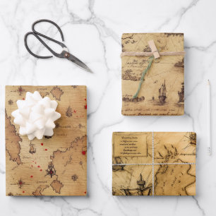 Piratengewerbepapier Geschenkpapier Set