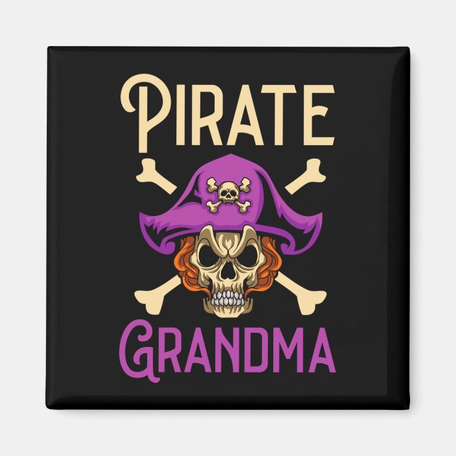 Piratengroßmutter der Männer Magnet (Vorne)