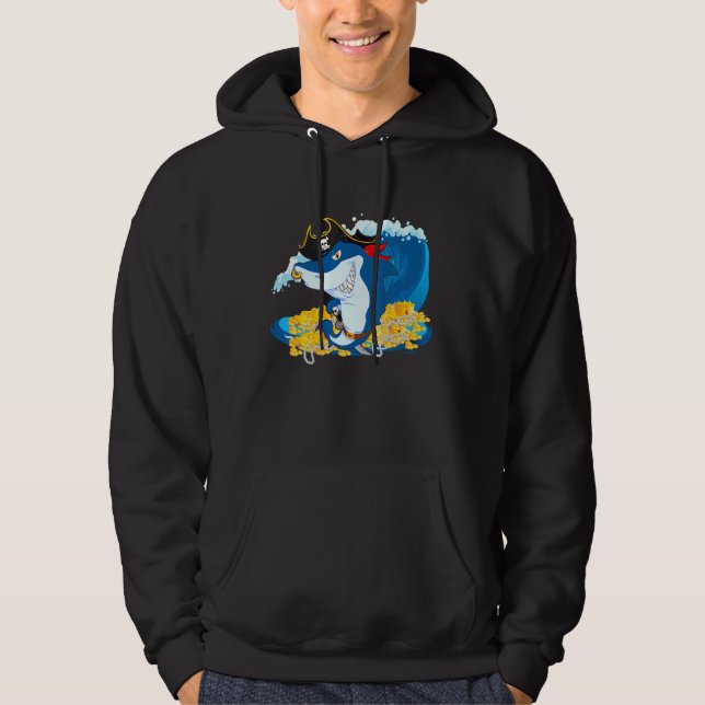 Piratenhai Hoodie (Vorderseite)
