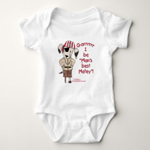 Piratenhund "Mans Best Matey!" Baby Strampler
