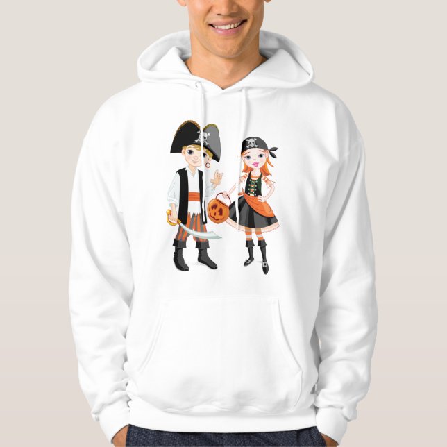 Piratenjunge und Mädchenmännchen Hoodie (Vorderseite)
