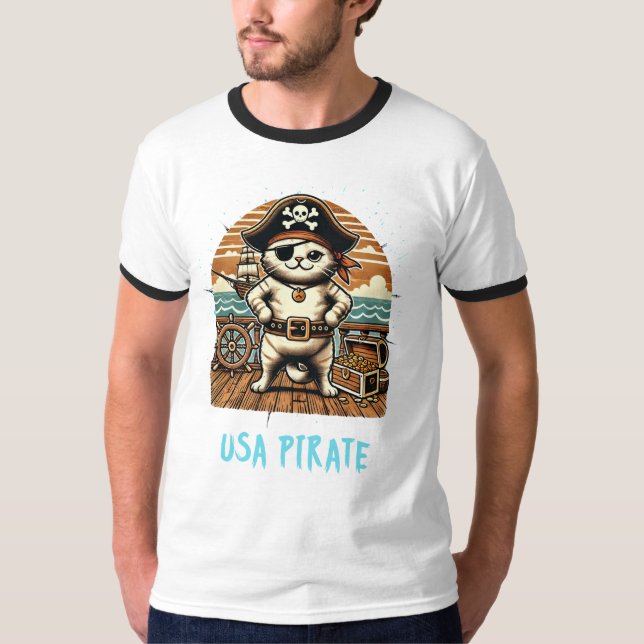 Piratenkatze T-Shirt (Vorderseite)