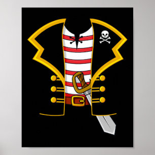 Piratenkostüm Party Halloween Poster