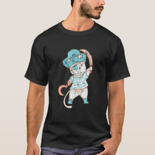 Piratenkostüme Katze Tier trägt Pirat Männer Frau T-Shirt