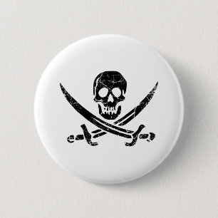 Piratenkreuz Button