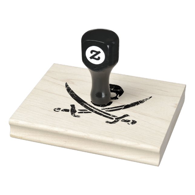 Piratenkreuz Gummistempel (Stempel)