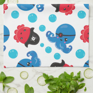Piratenktopus, Octopusmuster, Meerestiere Geschirrtuch