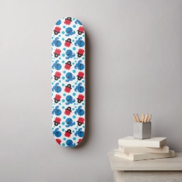 Piratenktopus, Octopusmuster, Meerestiere Skateboard