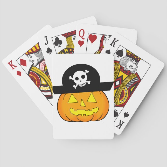 Piratenkürbis Spielkarten (Rückseite)