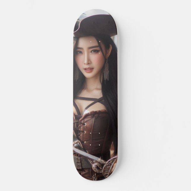 Piratenleben Skateboard (Vorderseite)