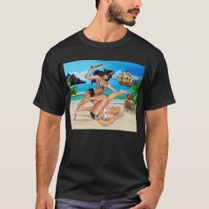 PIRATENMÄDCHEN KATZENKAMPF T-Shirt