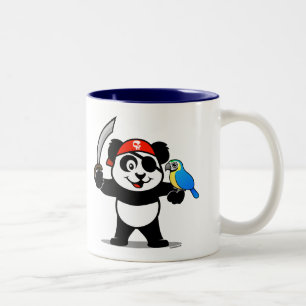 Piratenpanda Zweifarbige Tasse
