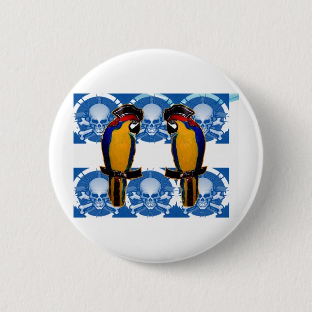 Piratenpapageien Button (Vorderseite)