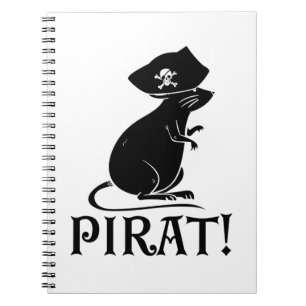 Piratenrat  Geschenk des Piratenhauses Rat Rodent Notizblock