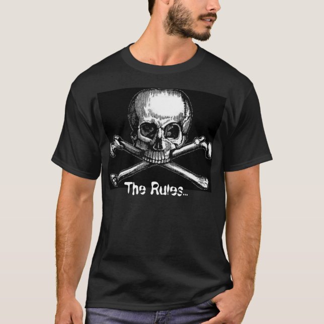 Piratenregeln T-Shirt (Vorderseite)