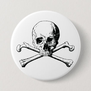 Piratenschädel Button