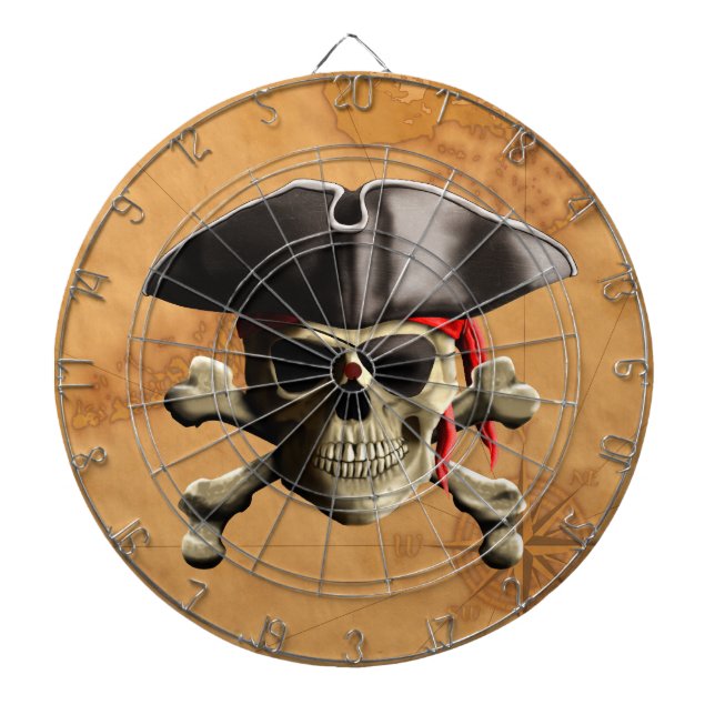 Piratenschädel Dartscheibe (vorne)
