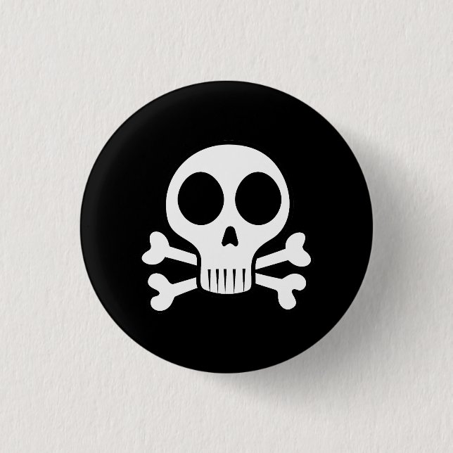 Piratenschädel-Design Button (Vorderseite)