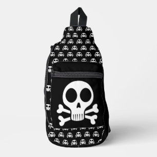Piratenschädel-Design Crossbody Bag