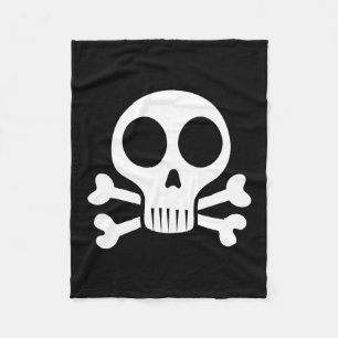 Piratenschädel-Design Fleecedecke