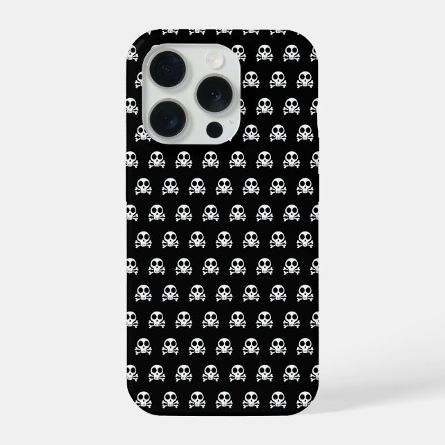 Piratenschädel-Design iPhone 15 Pro Hülle (Rückseite)