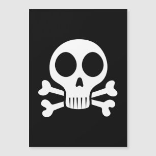 Piratenschädel-Design Magneteinladung