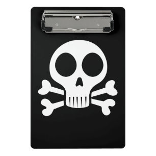 Piratenschädel-Design Mini Klemmbrett