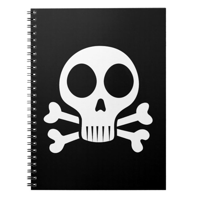 Piratenschädel-Design Notizblock (Vorderseite)