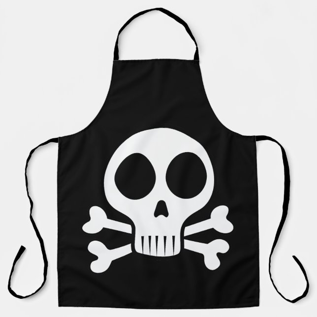 Piratenschädel-Design Schürze (Vorderseite)